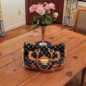 Louis Vuitton Black MultiColore Satchel Bag